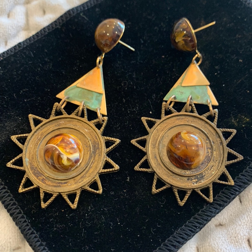 Patina Mixed Metals Artist Studio Earrings-NWT